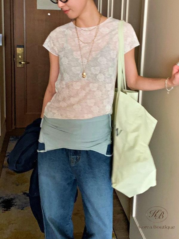 SS327 春季 玫瑰刺繡上衣 