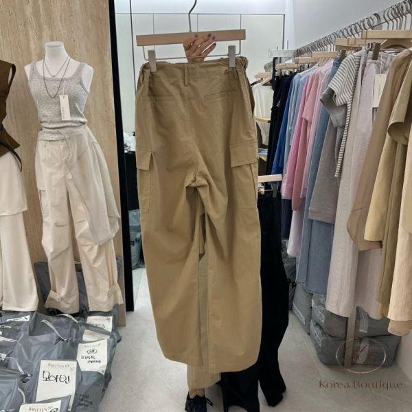 Kr56 夏裝 率性百搭多口袋工裝褲 
