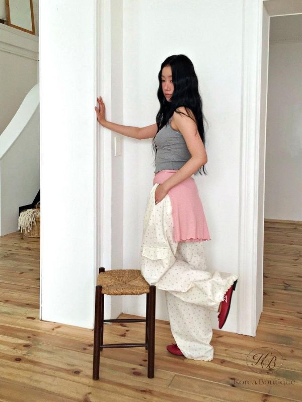 SS269 春季 碎花工裝褲 