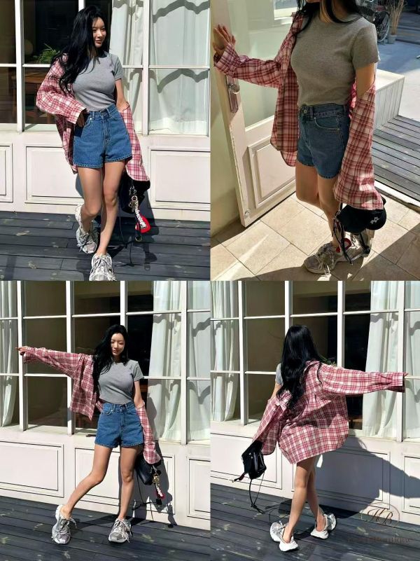 SS416 春季 簡約a字版型短褲 