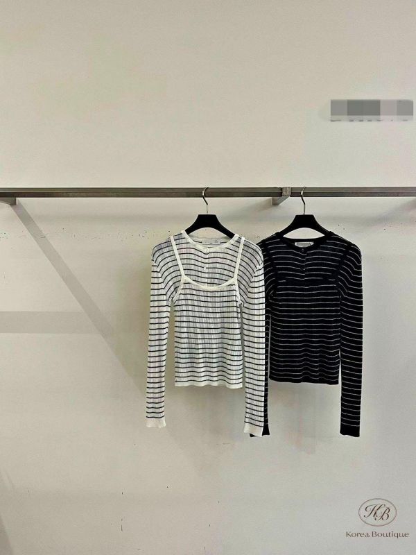 SS100 春季 質感條紋兩件式 