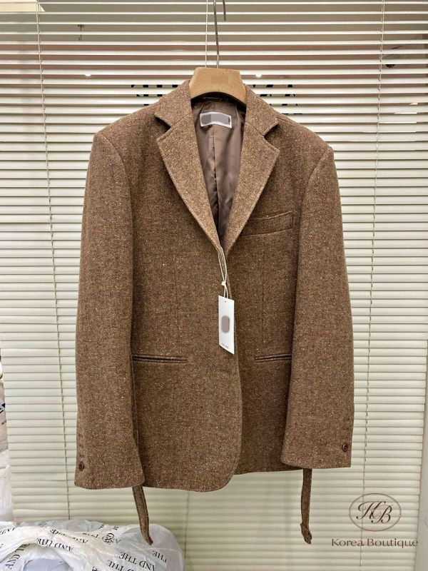 Fw383 秋季 羊毛綁帶西裝外套 