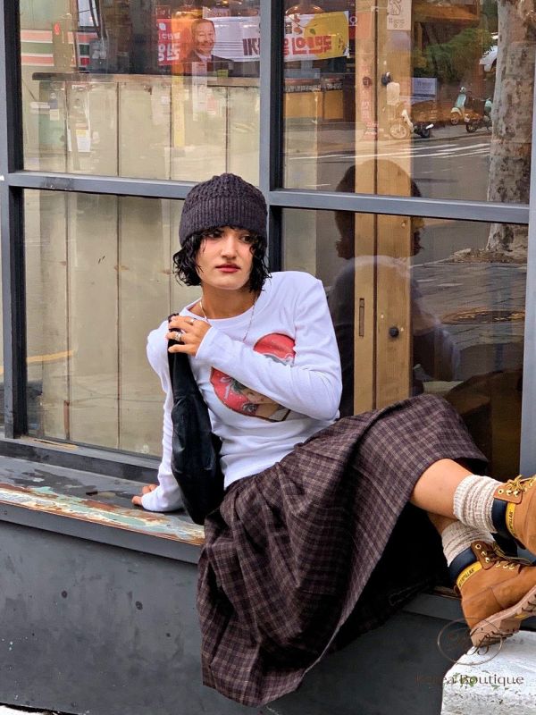 Fw381 秋季 愛心塗鴉上衣 