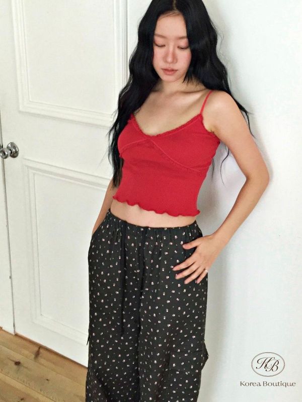 SS268 春季 木耳花邊背心 