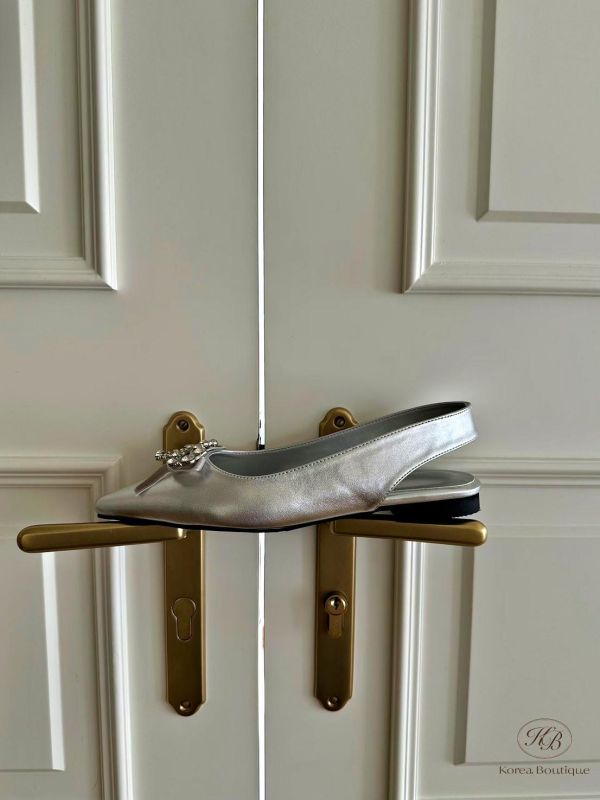 SS238 春季 好美的水鑽蝴蝶結平底鞋 