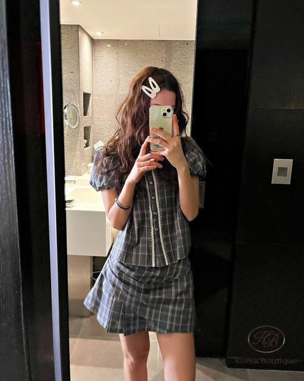 SS369 春季 格紋襯衫套裝 