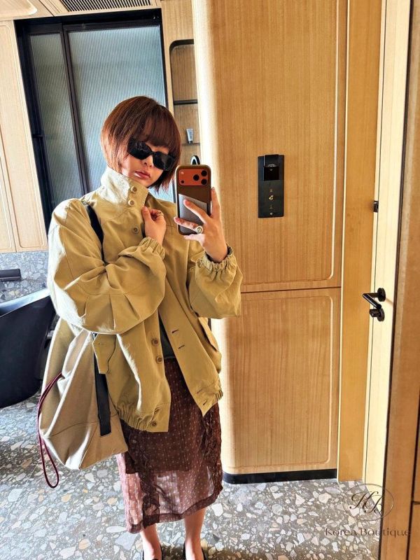 SS275 春季 復古色 點點半身裙 