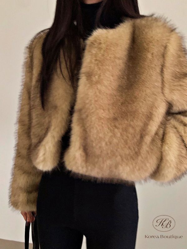 FWKR114N 冬季 短版皮草大衣 