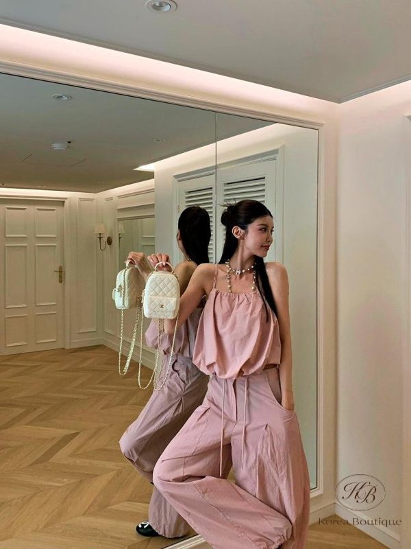 SS371 春季 氣球感細肩帶上衣 