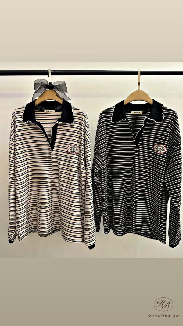 SS13 春季 條紋細節很多的polo衫 