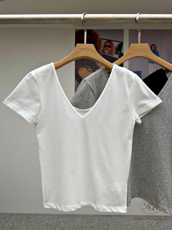 SS429 春季 V領素面上衣 