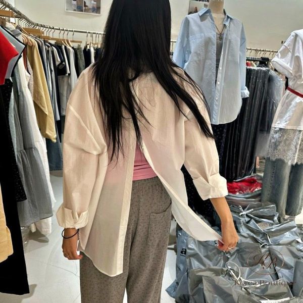 SS359 春季 質感後排釦襯衫 