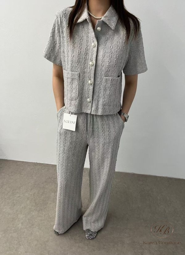 Spv97 夏裝 花紋感套裝 