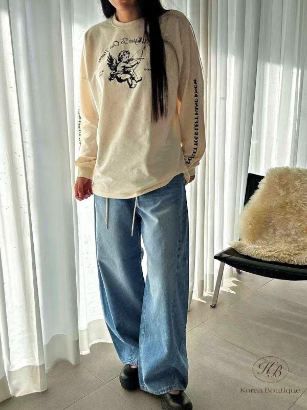 SS196 春季 客人的點菜款 小天使 圖案上衣 