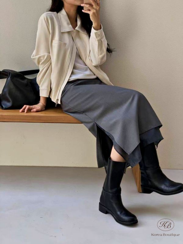 Fw325 秋季 好美的下擺半身裙 開叉 