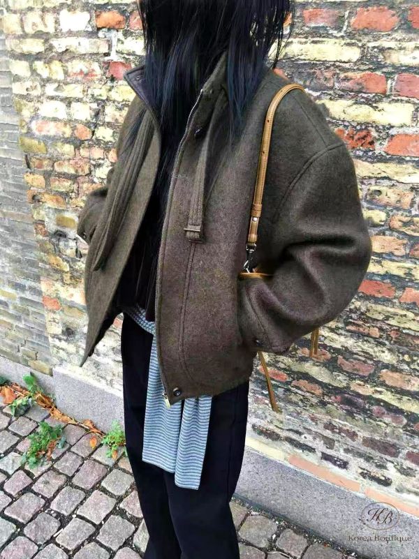 FWKR81 冬季 立領毛料外套 