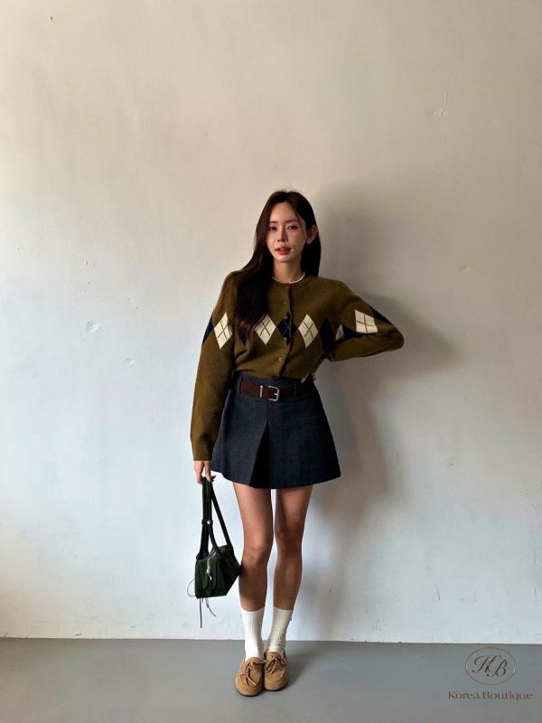 Fw412 秋季 前開叉感褲裙 