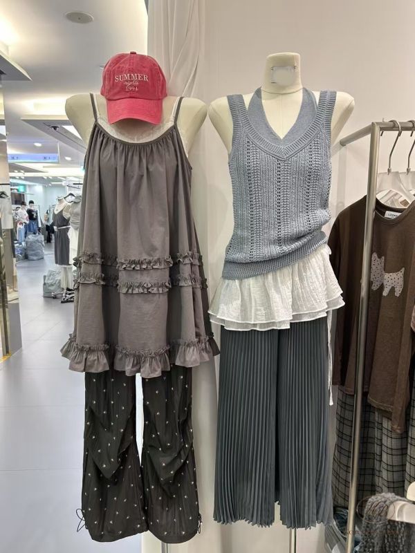 Kr77 夏裝 三層荷葉吊帶洋 肩帶可調整 