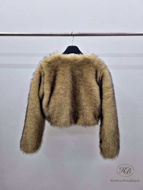 FWKR114N 冬季 短版皮草大衣 