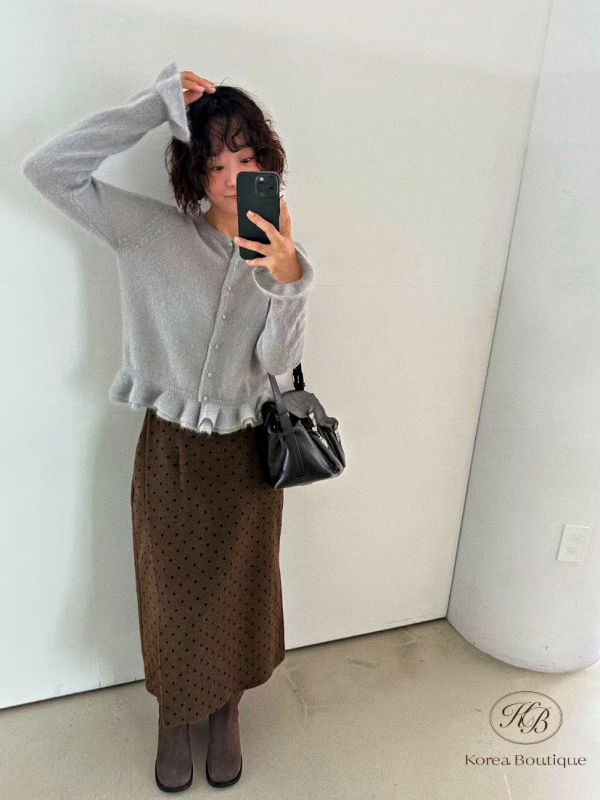 Fw187 秋季 點點半身裙 均碼 