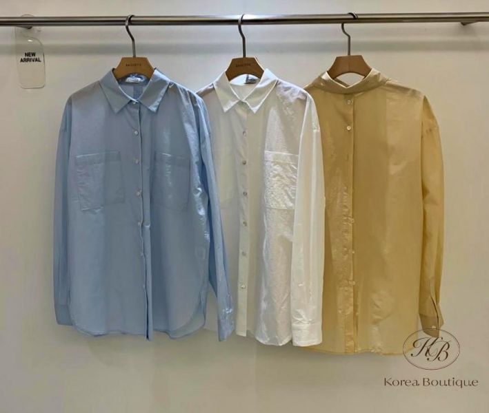SS359 春季 質感後排釦襯衫 