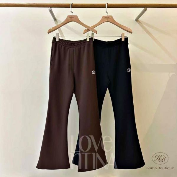 Fw387 秋季 廓形維喇叭彈力褲 