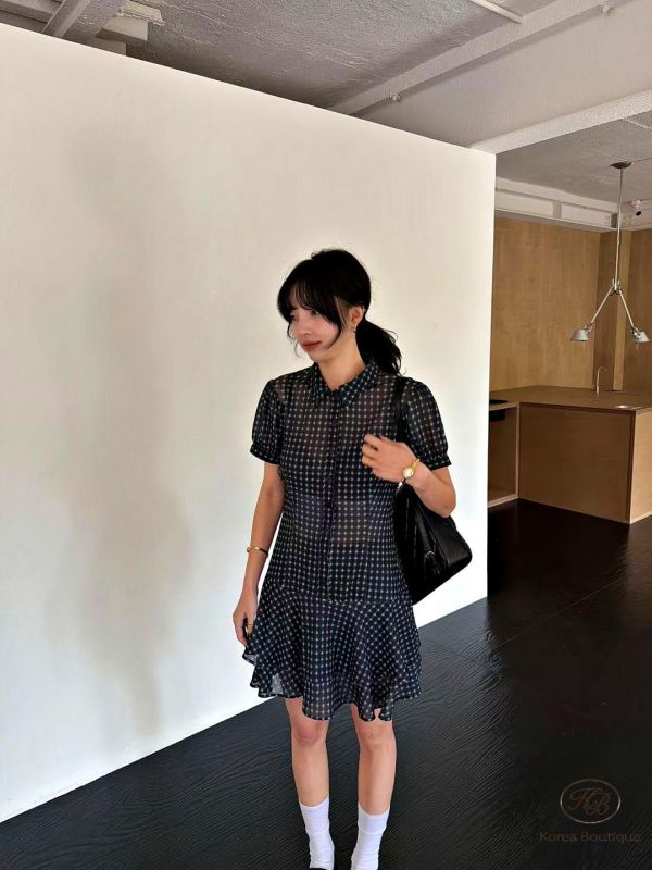 SS267 春季 復古格紋洋裝 