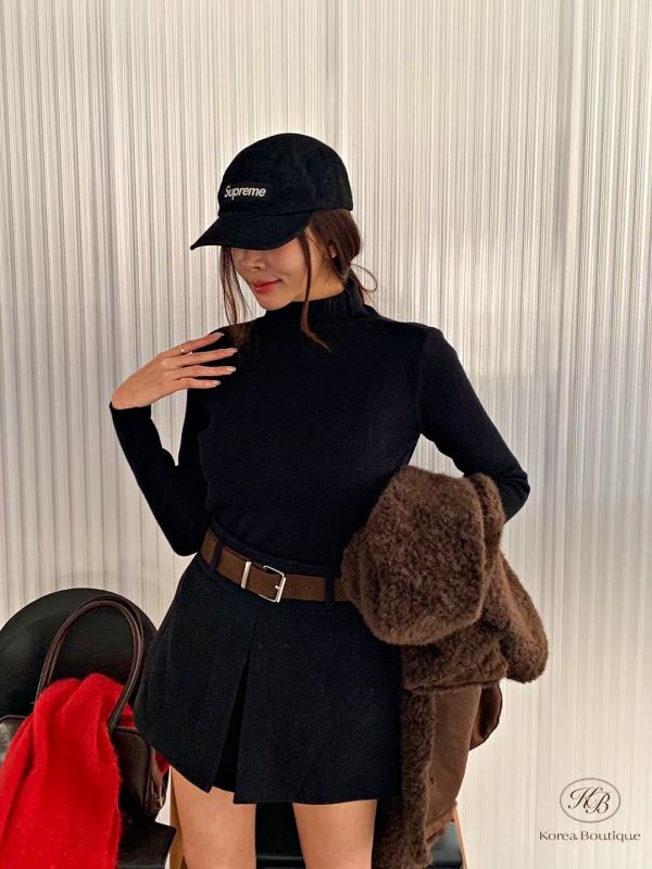 Fw412 秋季 前開叉感褲裙 