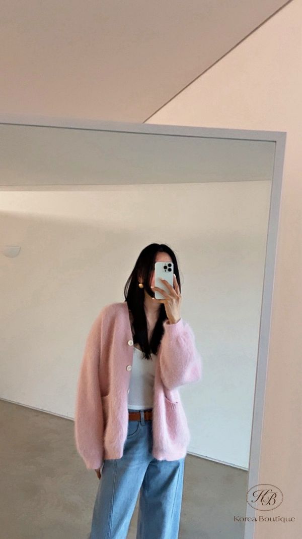 FWKR17 冬季 馬海毛柔和質感開襟外套 