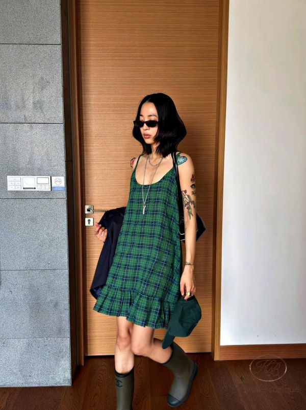 SS346 春季 好好看的格子洋裝 