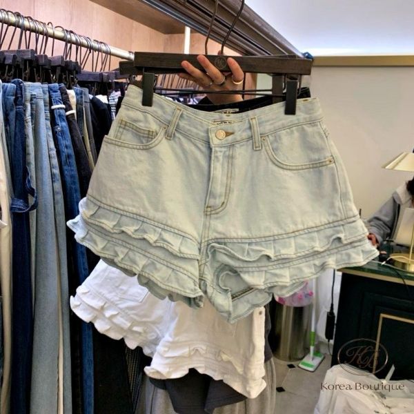 SS402 春季 花邊牛仔褲 