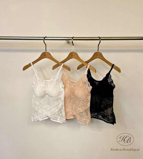 SS110 春季 蕾絲細節很美的bra top 