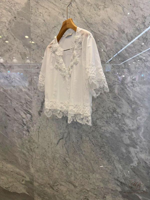 SS454 春季 Js設計家 重工設計花邊上衣 