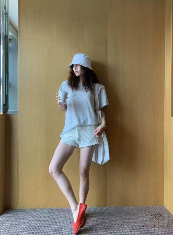 Su95 夏裝 鉤針針織褲 