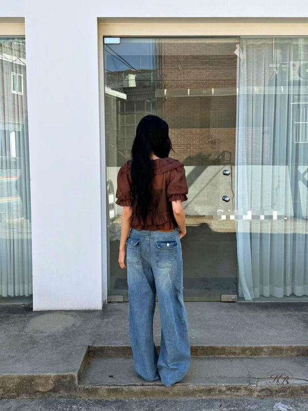 SS479 春季 荷葉短版上衣 