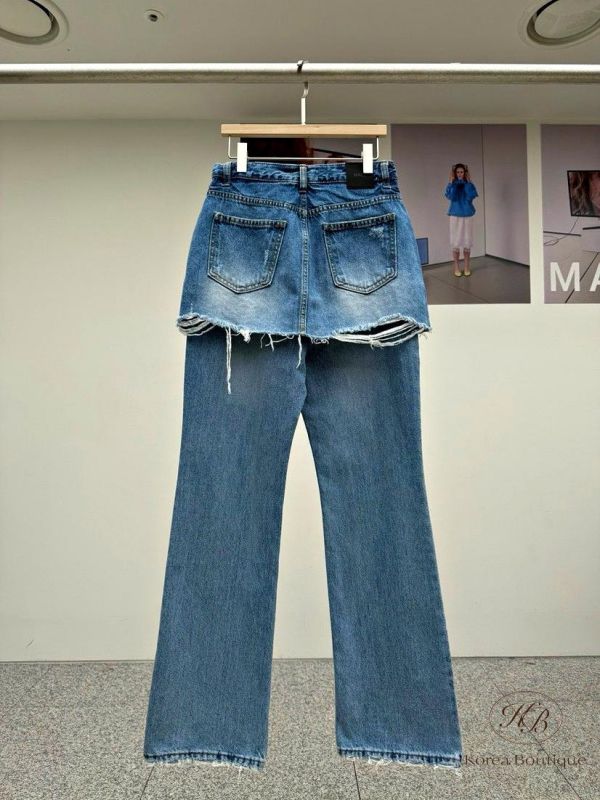 SS86 春季 牛仔裙造型牛仔褲 