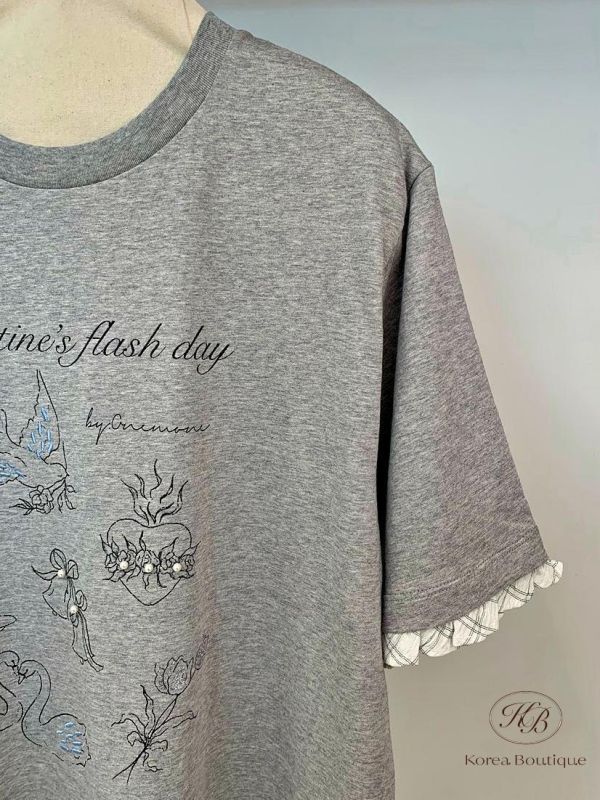 SS286 春季 袖口有細節的動物tee 