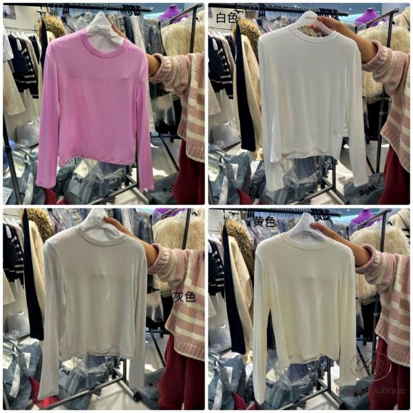 SS142 春季 彈性好材質也舒服的長袖/短袖上衣 顏色選擇多 