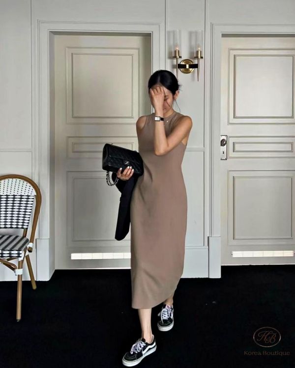 SS109 春季 消肩背心棉洋裝 