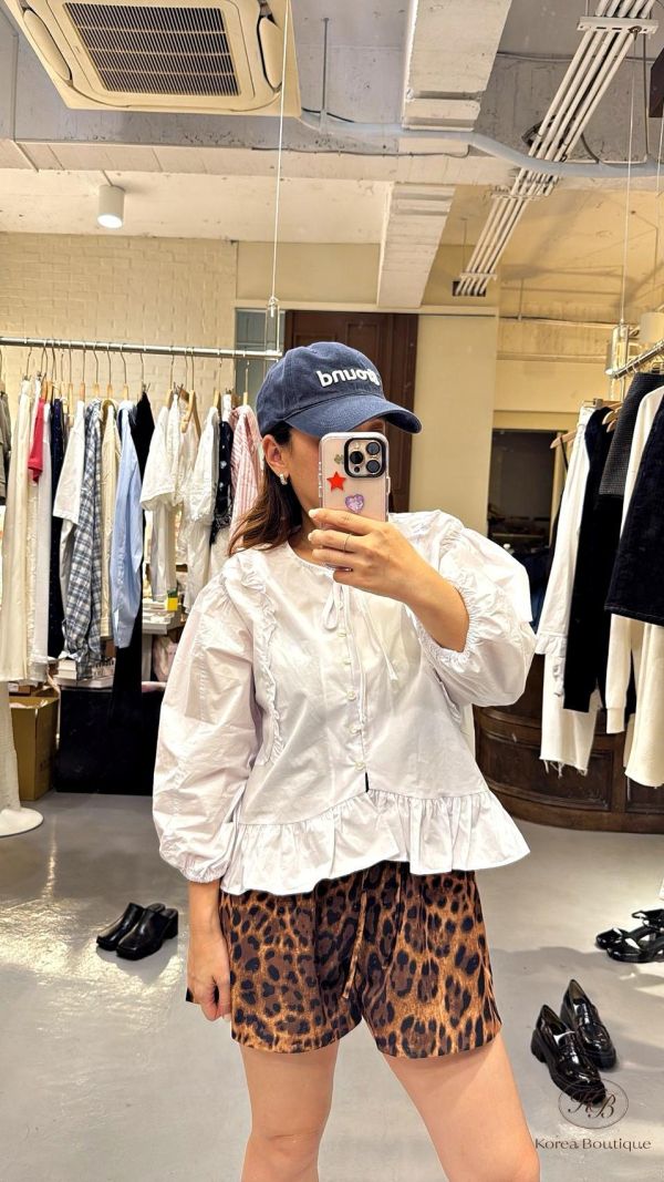 SS320 春季 自留豹紋短褲 材質涼爽的布料 