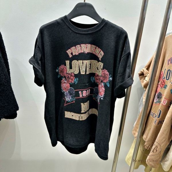 FWKR03 冬季 加絨玫瑰 搖滾tee 