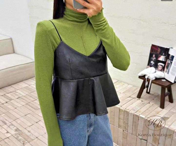 Fw429 冬季 皮革背心 