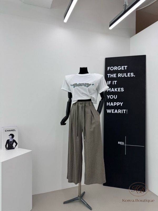 Su04 夏裝 舒服的綁帶亞麻褲 非常親膚 