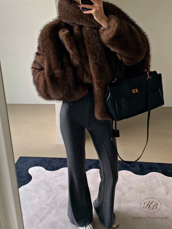 FWKR114N 冬季 短版皮草大衣 