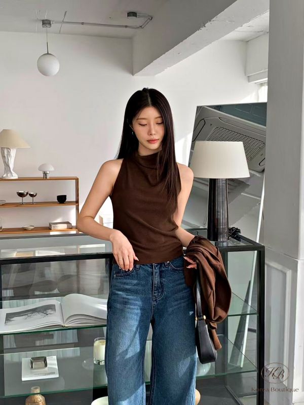 Fw413 秋季 高領背心套裝 