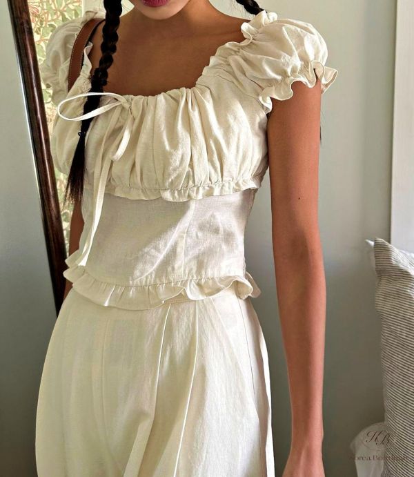 SS316 春季 亞麻浪漫套裝 均碼 