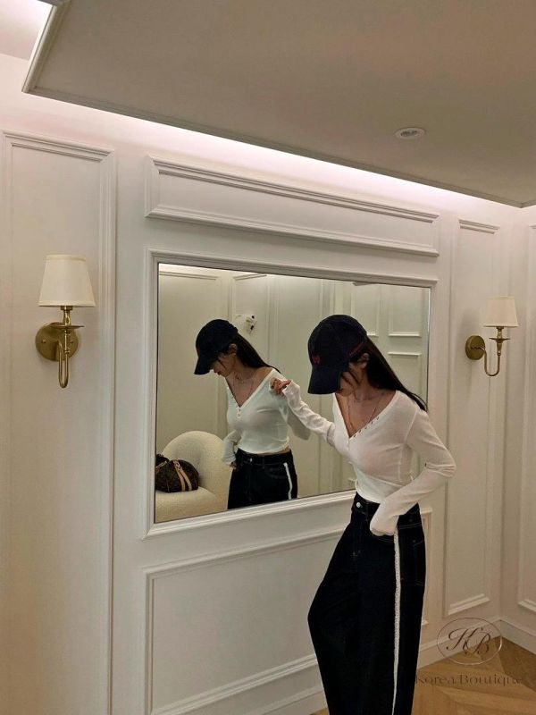 SS277 春季 原色丹寧運動設計牛仔褲 