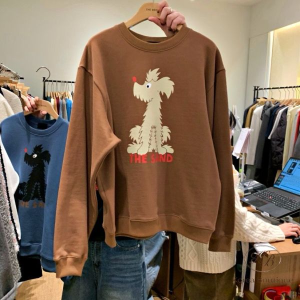 Fw409 秋季 可愛狗狗衛衣 加絨 