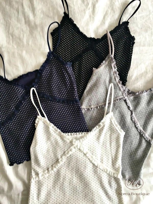 SS268 春季 木耳花邊背心 