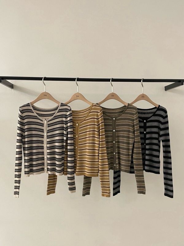 Fw126 秋季 柔膚條紋外套+背心 